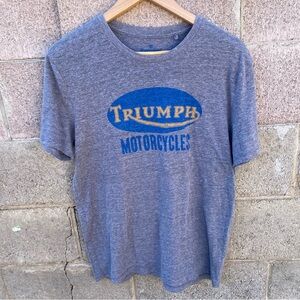 Triumph Motorcycle Heather Gray Soft T-Shirt by Lucky Brand Medium